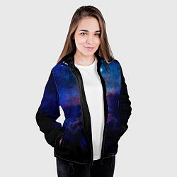 Куртка с капюшоном женская Звёздное небо, цвет: 3D-черный — фото 2
