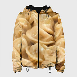 Куртка с капюшоном женская Пельмени, цвет: 3D-черный