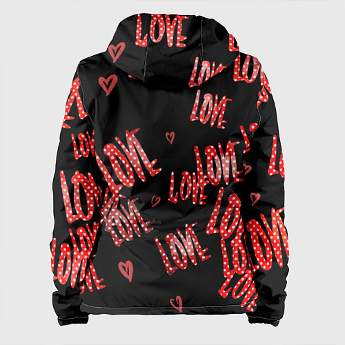Женская куртка Паттерн любовь / 3D-Черный – фото 2