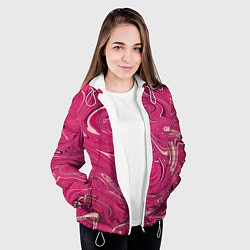 Куртка с капюшоном женская Яркая волна, цвет: 3D-белый — фото 2