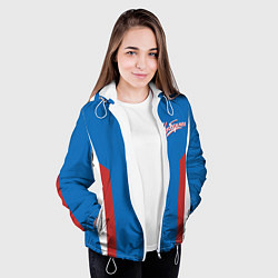 Куртка с капюшоном женская Непобедимая - в цветах российского флага, цвет: 3D-белый — фото 2
