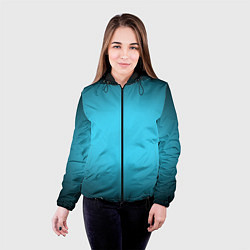 Куртка с капюшоном женская Небесный градиент, цвет: 3D-черный — фото 2