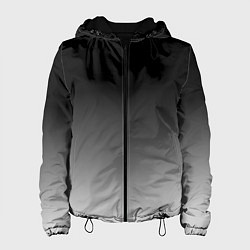 Куртка с капюшоном женская От черного к белому, цвет: 3D-черный