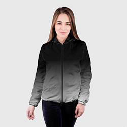 Куртка с капюшоном женская От черного к белому, цвет: 3D-черный — фото 2