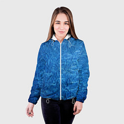 Куртка с капюшоном женская Абстрактный паттерн, цвет: 3D-белый — фото 2