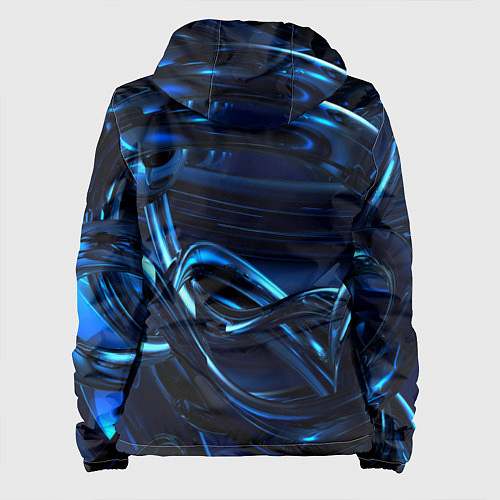 Женская куртка Фрактальный узор волны / 3D-Черный – фото 2