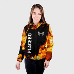 Куртка с капюшоном женская Placebo и пылающий огонь, цвет: 3D-черный — фото 2