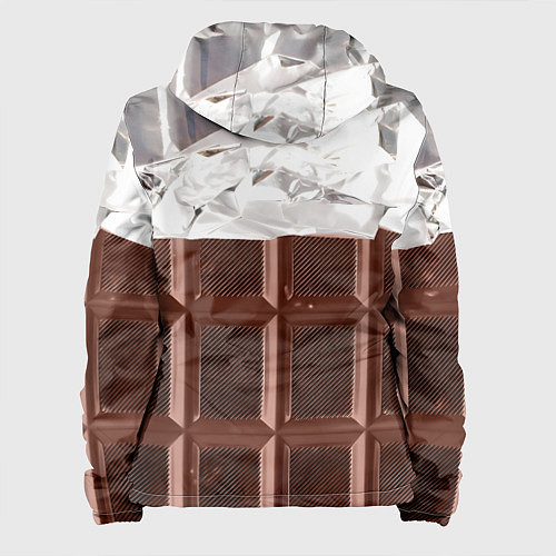 Женская куртка Темная плитка шоколада в обертке / 3D-Черный – фото 2