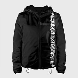 Куртка с капюшоном женская Узор и надпись, цвет: 3D-черный