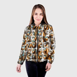 Куртка с капюшоном женская Орангутаны, цвет: 3D-черный — фото 2