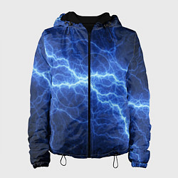 Куртка с капюшоном женская Разряд электричества, цвет: 3D-черный