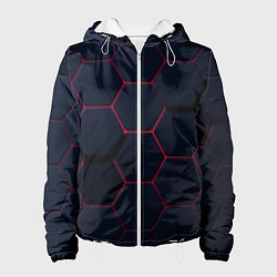 Куртка с капюшоном женская Светящиеся стальная броня, цвет: 3D-белый