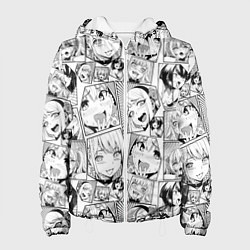 Куртка с капюшоном женская Anime hentai ahegao, цвет: 3D-белый