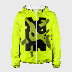 Куртка с капюшоном женская Pixel paths, цвет: 3D-белый