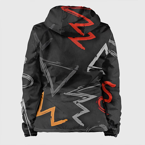 Женская куртка Паттерн фигуры / 3D-Черный – фото 2