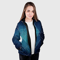 Куртка с капюшоном женская Геометрическая бесконечность, цвет: 3D-черный — фото 2