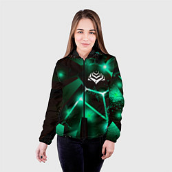 Куртка с капюшоном женская Warframe разлом плит, цвет: 3D-черный — фото 2