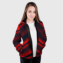 Куртка с капюшоном женская Mitsubishi sign, цвет: 3D-черный — фото 2