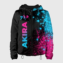 Куртка с капюшоном женская Akira - neon gradient: по-вертикали, цвет: 3D-черный