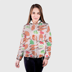 Куртка с капюшоном женская Красная рыба, цвет: 3D-белый — фото 2