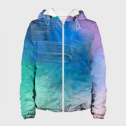 Куртка с капюшоном женская Пудра и голубые краски, цвет: 3D-белый