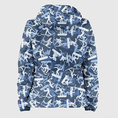 Женская куртка Сноубордист и Лыжник - камуфляж / 3D-Черный – фото 2