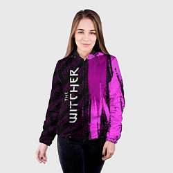 Куртка с капюшоном женская The Witcher pro gaming: по-вертикали, цвет: 3D-черный — фото 2