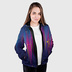 Куртка с капюшоном женская Star dust, цвет: 3D-черный — фото 2