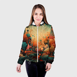 Куртка с капюшоном женская Загадочное измерение, цвет: 3D-белый — фото 2