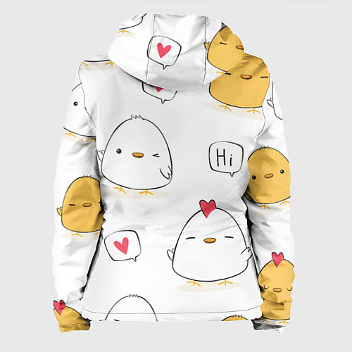 Женская куртка Привет цыпленок / 3D-Черный – фото 2