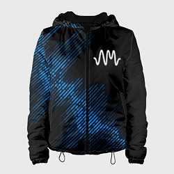 Куртка с капюшоном женская Arctic Monkeys звуковая волна, цвет: 3D-черный