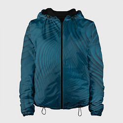 Куртка с капюшоном женская Фантазия в синем, цвет: 3D-черный