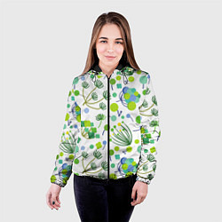 Куртка с капюшоном женская Green bloom, цвет: 3D-черный — фото 2