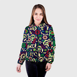 Куртка с капюшоном женская Мексиканский карнавал - Carnaval Mexicano, цвет: 3D-черный — фото 2