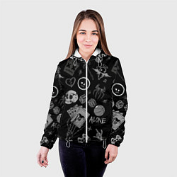 Куртка с капюшоном женская Sad art, цвет: 3D-белый — фото 2