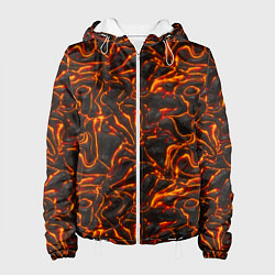 Куртка с капюшоном женская Огненная лава, цвет: 3D-белый