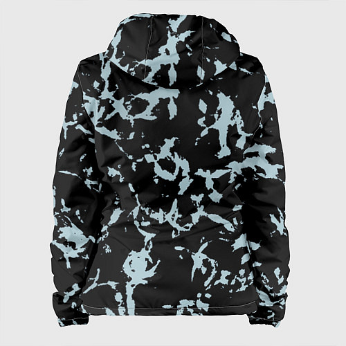 Женская куртка Абстракция черно-голубой / 3D-Черный – фото 2