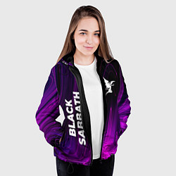 Куртка с капюшоном женская Black Sabbath violet plasma, цвет: 3D-черный — фото 2