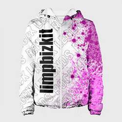 Куртка с капюшоном женская Limp Bizkit rock legends: по-вертикали, цвет: 3D-белый