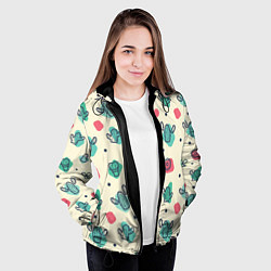 Куртка с капюшоном женская Cactus life, цвет: 3D-черный — фото 2