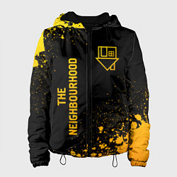 Куртка с капюшоном женская The Neighbourhood - gold gradient: надпись, символ, цвет: 3D-черный