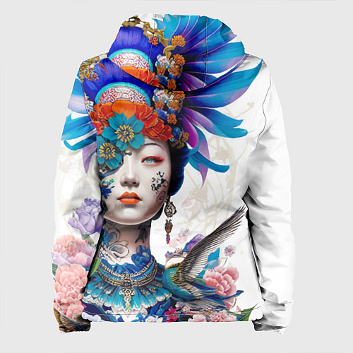Женская куртка Japanese girl - irezumi - tattoo / 3D-Черный – фото 2