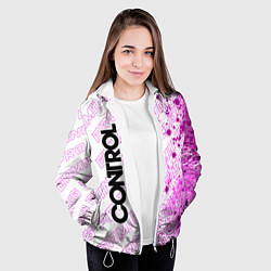 Куртка с капюшоном женская Control pro gaming: по-вертикали, цвет: 3D-белый — фото 2