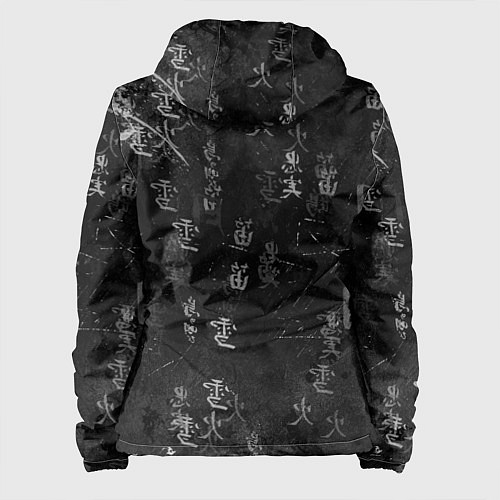 Женская куртка White dragon - grunge / 3D-Черный – фото 2