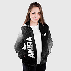 Куртка с капюшоном женская Akira glitch на темном фоне: надпись, символ, цвет: 3D-черный — фото 2