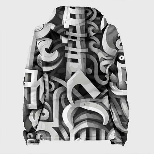 Женская куртка Монохромный паттерн / 3D-Черный – фото 2