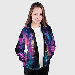 Куртка с капюшоном женская Айтишница, цвет: 3D-черный — фото 2