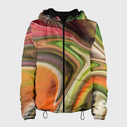 Куртка с капюшоном женская Waves colors, цвет: 3D-черный