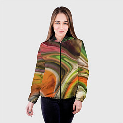 Куртка с капюшоном женская Waves colors, цвет: 3D-черный — фото 2