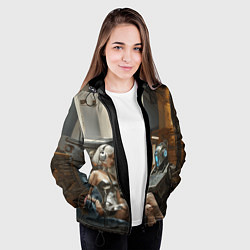 Куртка с капюшоном женская Девушка оператор, цвет: 3D-черный — фото 2